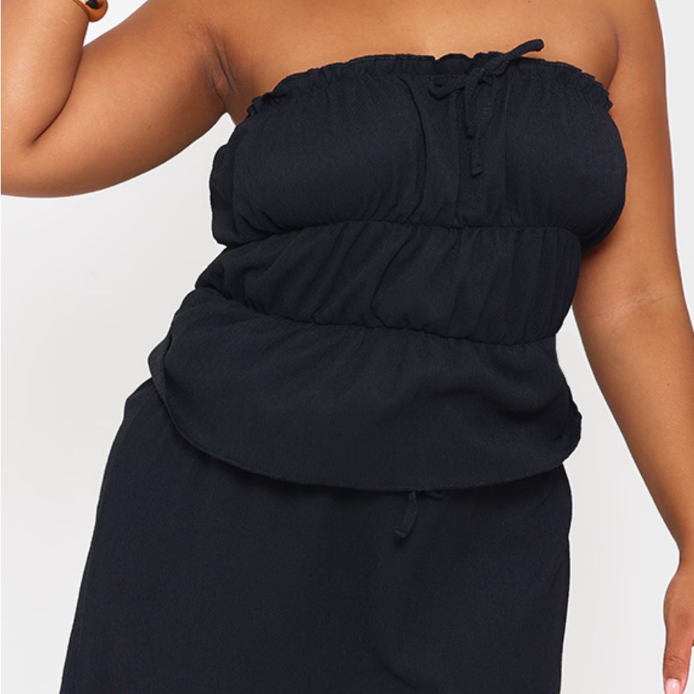 NWT Pretty Little Thing Black dressy tube top